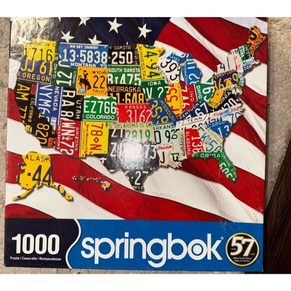 New License Plate Map 1000pc Puzzle